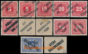 193195 -  Pof.72-81, Small numerals 5h-5K, comp. of 12 stamps, contai
