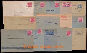 193304 - 1945-46 comp. 14 pcs of letters with various provisory cance