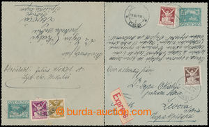 193326 - 1921 CZL1, comp. 2 pcs of, from that 1x sent as express, upr