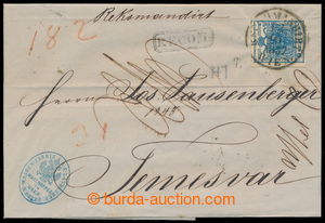 193332 - 1857 R-dopis do Temešváru, vyfr. zn. Znak 9Kr modrá na p