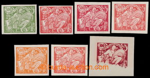 193407 -  PLATE PROOF  comp. 6 pcs of imperforated proof printings: 1