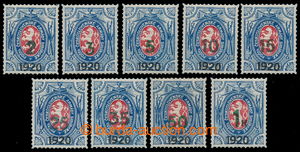 193409 - 1919 Pof.PP7-PP15, Charitable stamps - lion, small sabre wit
