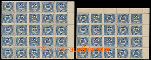 193432 - 1939 Sy.D4Xx, 30h blue without watermark, horiz. grid, comp.