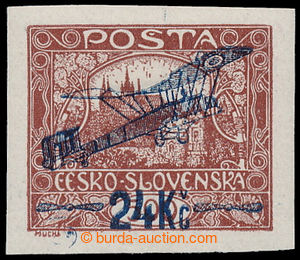 193451 -  Pof.L2 IIr, I. provisional airmail stamp 24Kč/500h brown, 