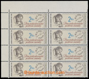 193481 - 1992 Pof.3029, Den známky 2Kčs, levý horní rohový 8-blo