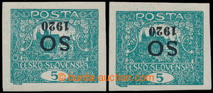 193522 -  Pof.SO3 FP, Hradčany 5h blue-green, inverted overprint, 2k