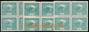 193531 -  Pof.4A joined bar types, 5h blue-green, selection of three 