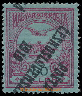 193630 -  Pof.93 Pp, 50f violet, lightly shifted INVERTED overprint I