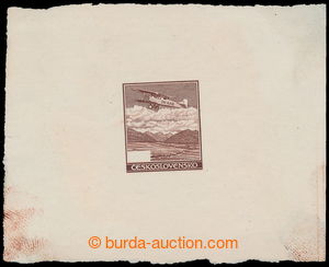 193638 -  PLATE PROOF  plate proof - print original gravure UNISSUED 
