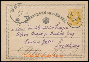 193647 - 1870 KL FJ I. 2Kr žluťásek s otiskem trámku pod štočke