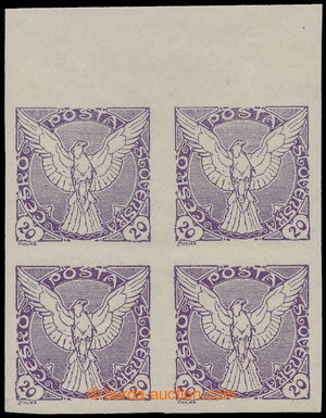 193655 - 1918 Pof.NV5N, Sokol v letu 20h fialová, NEVYDANÁ, krajov
