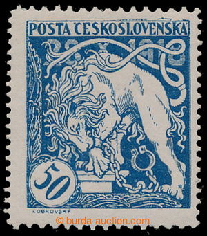 193660 -  Pof.29B, 50h modrá, ŘZ 11½ : 13¾; označeno a z