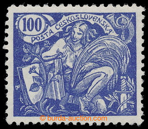 193738 -  PLATE PROOF  WOODPRINT  Pof.164, value 100h dark blue, plat