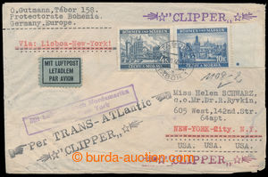 193744 - 1940 airmail letter to USA, with Towns 4 Koruna and 10K with