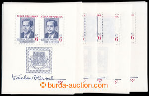 193756 - 1996 Pof.A124, Havel 6CZK, comp. 12 pcs of miniature sheets 