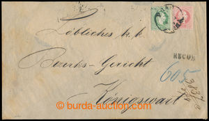 193779 - 1867 2x těžší R-dopis z Prahy do Kynžvartu, poštovné 
