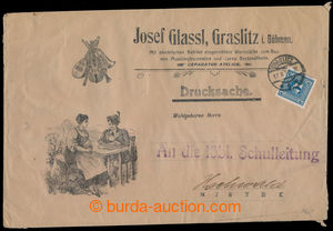 193788 - 1915 tiskopis vyplacený novinovou zn. Merkur 1908, 2h, zasl