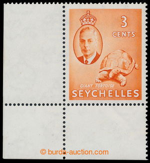 193795 - 1952 SG.159b, George VI. 3C Tortoise orange with wmk crown m