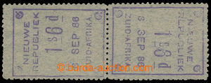 193816 - 1886 SG.33a, protisměrný pár 1Sh6P, modře žilkovaný pa