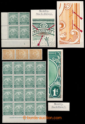 193835 - 1938 SG.248cb, Znak kolonie 1/2P žlutohnědá, 3-páska s r