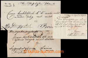 193870 - 1821-1840 CZECH LANDS/ 3 letters with various cancel. GROSS 
