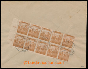 193885 - 1919 ŽENCI / letter franked on back side blk-of-10 Hungaria
