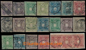 193897 - 1860 Sass.17-21, sestava 21ks Governo Provvisorio Znak 1C-40