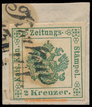 193913 - 1853 Novinová kolková známka, Ferch.1, 2Kr (žluto) zelen