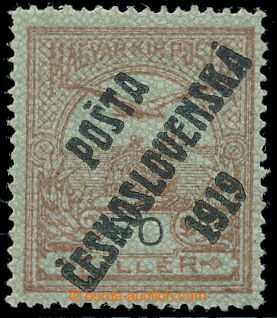 193995 -  Pof.95, 70f hnědá / černá, III. typ přetisku, průsvit