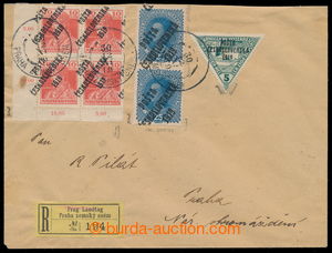 194007 - 1919 filatelisticky motivovaný R-dopis vyfr. zn. Spěšná 