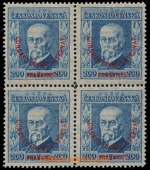 194068 - 1925 Pof.182 P8, Olympic Congress 200h blue, block of four, 