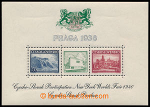 194099 - 1940 AS9c, miniature sheet Praga 1938, exhibition NY 1940, g