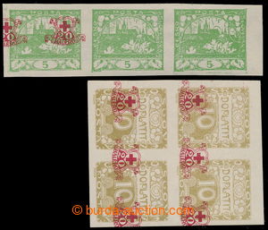 194111 -  PLATE PROOF  added-print A in red color on stmp Hradčany 5