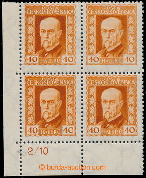194119 - 1925 Pof.187A, Neotypie (gravure-print) 40h orange, LL corne