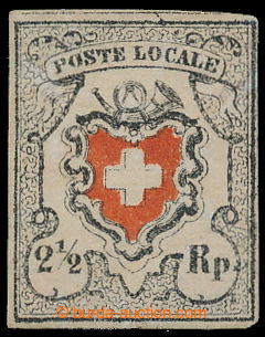 194158 - 1850 Mi.6Ia, Poste Locale 2½Rp černá / oranžově če
