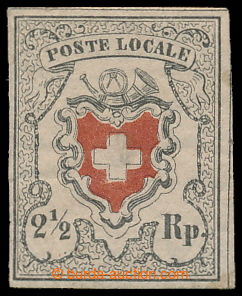194159 - 1850 Mi.6Ib, Poste Locale 2½Rp černá / hnědo červen