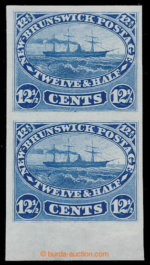 194163 - 1860 SG.18, parník Washington 12½C modrá, svislá 2-p