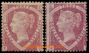 194165 - 1870 SG.51, 52, 1½P, obě barvy - rose red a lake red, 
