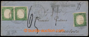194166 - 1863 DOPLACENÝ dopis z Neapole do rakouské Mantovy, vyfr. 