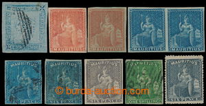 194188 - 1858-1862 SG.28, 30-33, 35, 54, total 9 stamps from issue Br