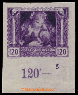 194206 -  Pof.32N, 120h fialová, nezoubkovaná, dolní rohový kus s