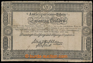 194293 - 1813 Richter 54, 20 Gulden, Anticipations - Schein, kat. LP 