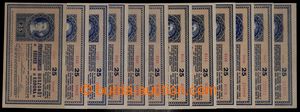 194321 - 1918 HUNGARY  Pi.12, 25K, issue 27.10.1918, set of 12 bankno