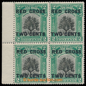 194343 - 1918 SG.227, přetisková Páv 2c+2c zelená, vzdálenost p