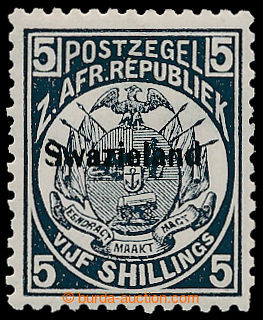 194363 - 1890 SG.8, přetisková zn. Transvaal 5Sh, řádkový čern