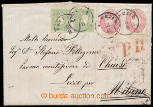 194374 - 1863 dopis z Benátek do již italského Lecco - per Milano,