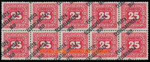 194378 -  Pof.76, Small numerals 25h, block-of-10 with significant sh