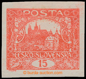 194381 -  Pof.7Nd, 15h vermilion with full offset, plate 6; mint neve