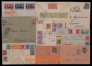 194438 - 1896-1931 sestava 7 dopisů většinou vyfr. emisí Albert I