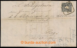 194460 - 1860 skládaný 2-stránkový dopis vyfr. zn. 3Kr černá, M